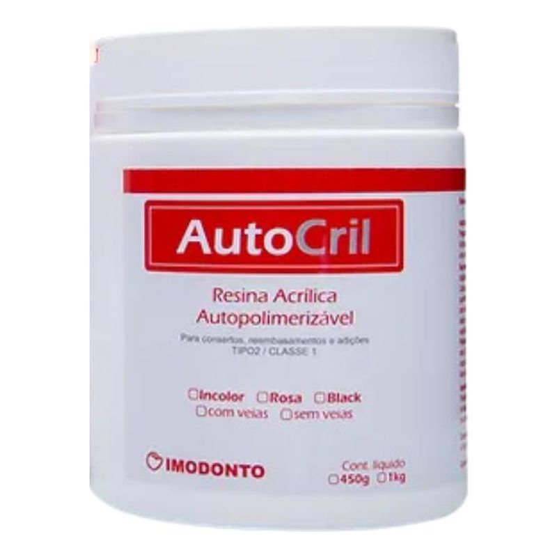 RESINA AUTOCRIL ROSA - 450G IMODONTO