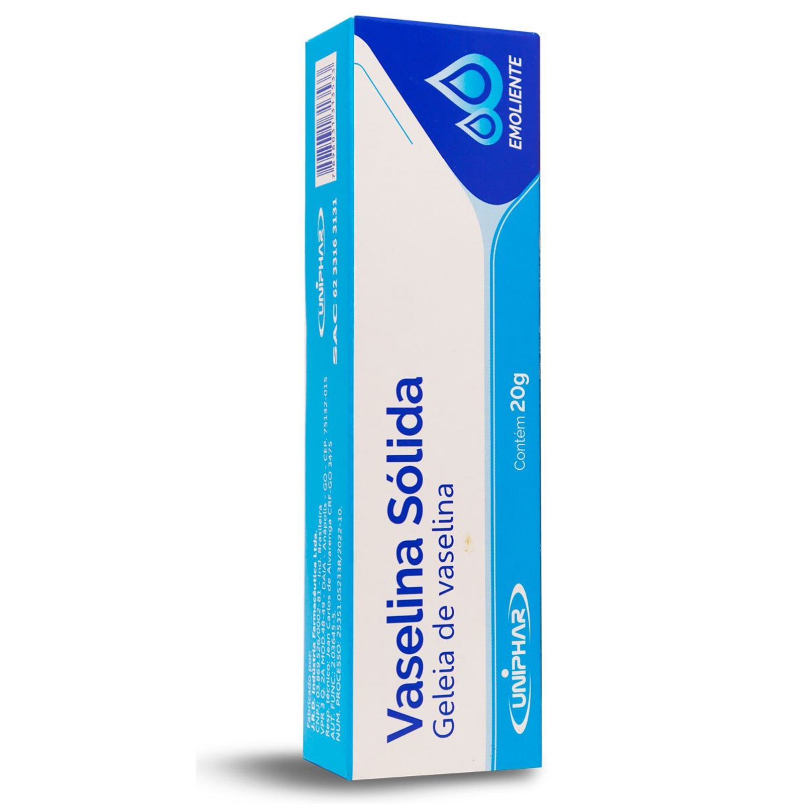 VASELINA SOLIDA 20G BISNAGA UNIPHAR