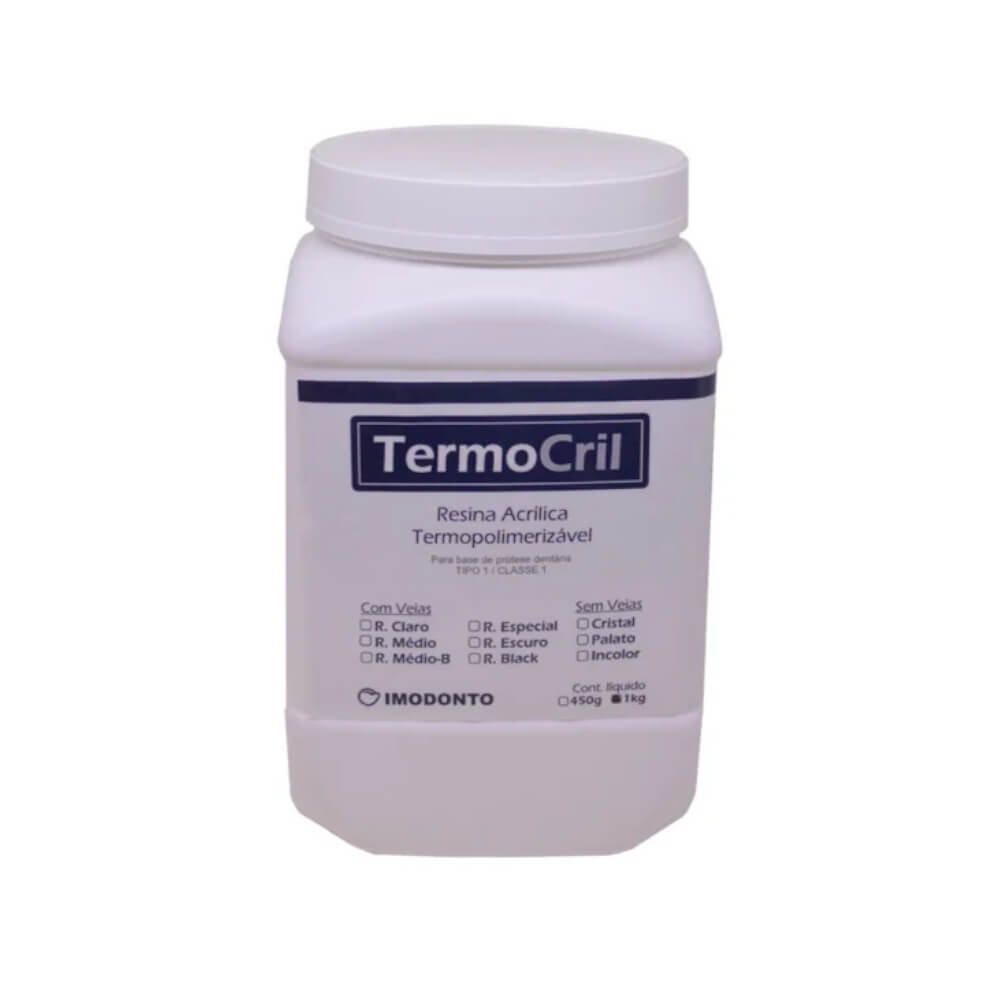 RESINA TERMOPOLIMERIZAVEL TERMOCRIL ROSA MEDIO - 1KG (POTE) IMODONTO