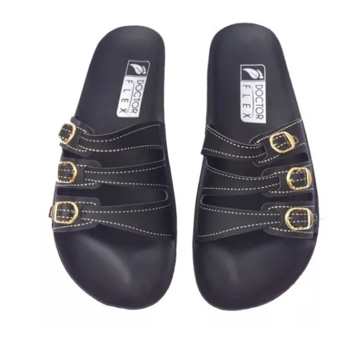 SANDALIA DOCTOR FLEX 3 FIVELAS PRETA N.33 (D3PT33) GILMED