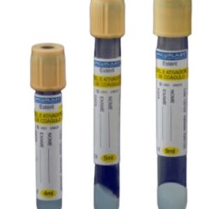 TUBO PARA COLETA DE SANGUE A VACUO EM VIDRO 13X100MM COM GEL E ATIVADOR DE COAGULO 5,0ML RACK/100 CRAL