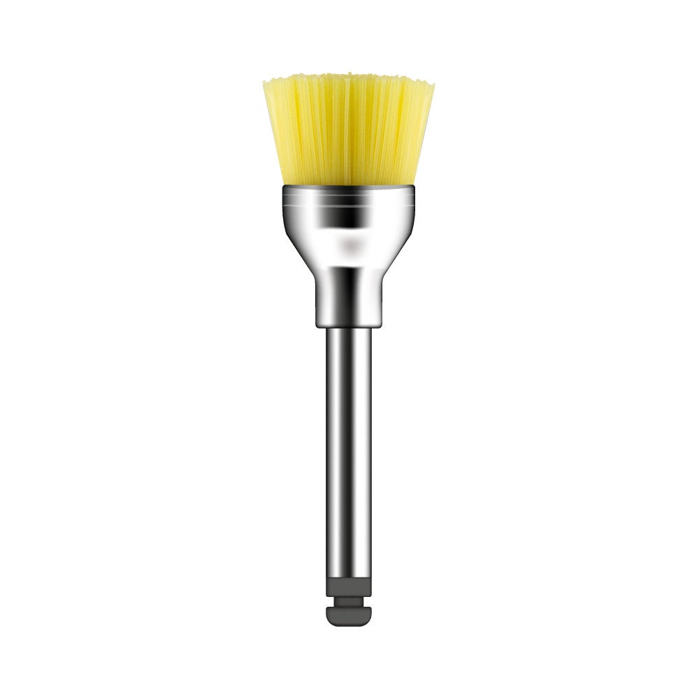 ESCOVA ROBINSON COLOR-BRUSH AMARELA - SEMI-SOFT - TACA C/20 AMERICAN BURRS