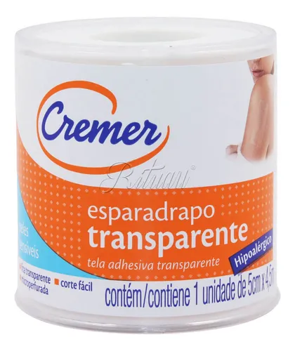 ESPARADRAPO TRANSPARENTE 5CMX4,5M CREMER