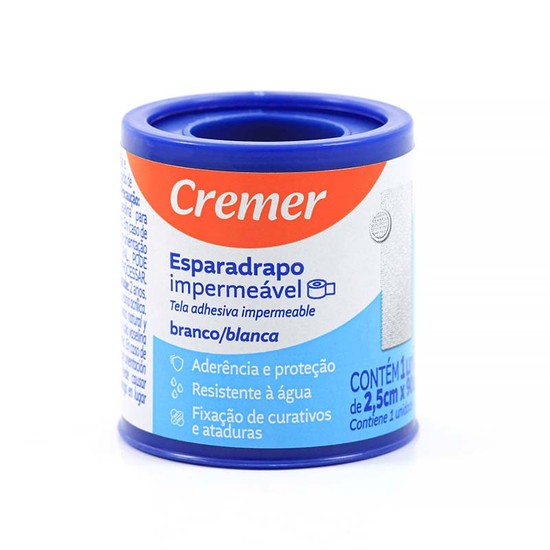 ESPARADRAPO IMP BRANCO 2,5CM X 90CM CREMER