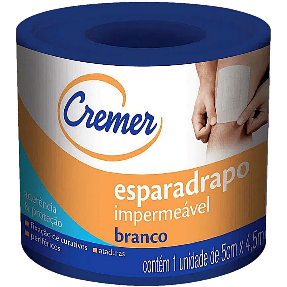 ESPARADRAPO IMP BRANCO 5CM X 4,5M CREMER